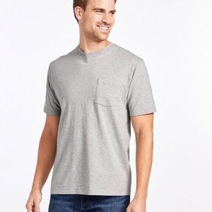 New in bag L L Bean gray pocket tee